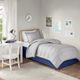 Olliix by Intelligent Design Navy Twin XL Extended Drop 36" Dorm Bed Skirt-1