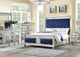 ACME Furniture Varian Blue/Silver Queen Upholstered Bed-1