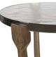 Uttermost® Bohdi Cast Glass Top Indoor-Outdoor Accent Table with Antique Brass Aluminum Base-5