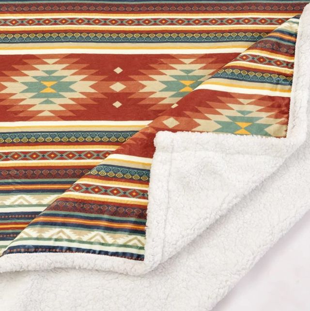 HiEnd Accents Del Sol Campfire Sherpa Throw-2