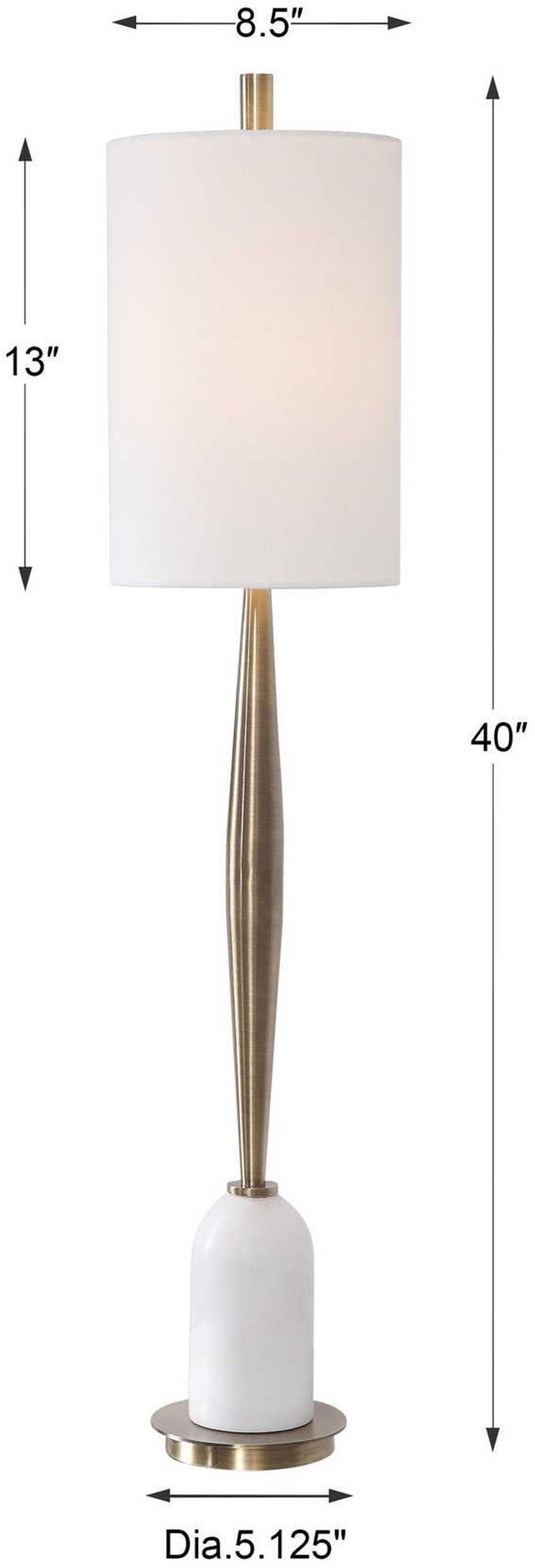 Uttermost® Minette Plated Antique Brass Buffet Lamp-2