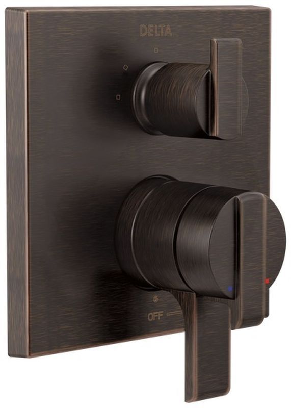 Delta Ara® Angular Modern Monitor® 17 Series Venetian Bronze Valve Trim with 3-Setting Integrated Diverter-0