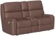 Flexsteel® Customizable Rio Leather Power Reclining Loveseat with Console and Power Headrests-1