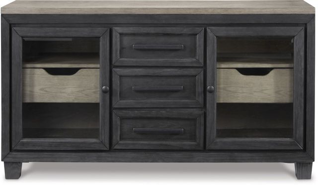 Signature Design by Ashley® Foyland Black/Brown Dining Server-1