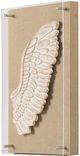 A & B Home 2-Piece White Washed Wood Carved Wing Wall Art-3
