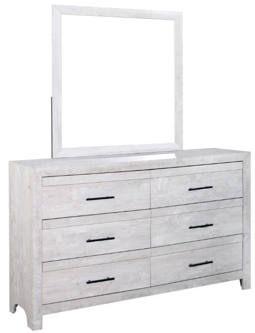 New Classic® Home Furnishings Biscayne Driftwood Dresser and Mirror-0