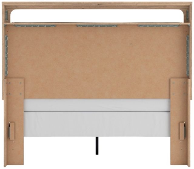 Signature Design by Ashley® Kinlanni Tan Queen Upholstered Panel Bed-4