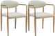 Zuo® Modern Zens 2-Piece Gold/Quill Gray Dining Arm Chair Set-0