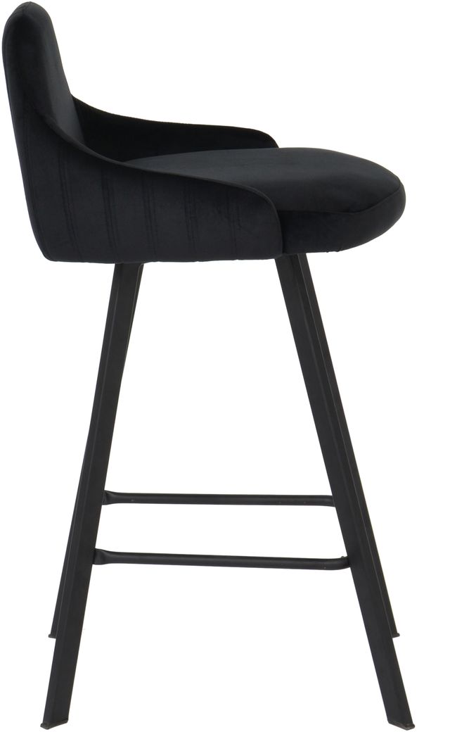 Meridian Furniture Viviene Black Velvet Counter Stool-2