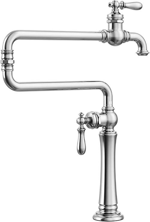 KOHLER® Artifacts® Polished Chrome Deck-Mount Pot Filler-0