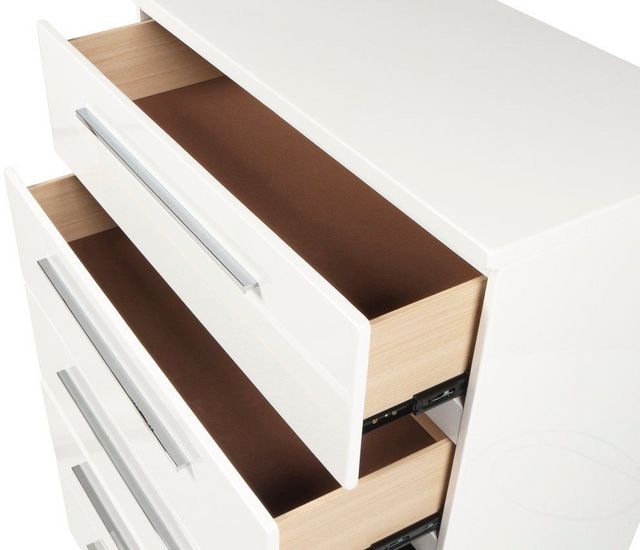 New Classic® Home Furnishings Sapphire High Gloss White Laminate Chest-2