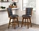 Homelegance® Medford Black/Chestnut Swivel Counter Height Chair-1