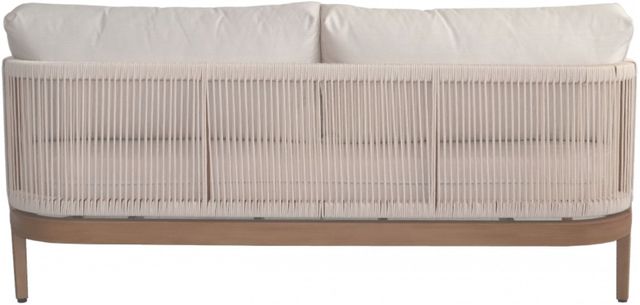 Meridian Furniture Maui Cream Aluminum/Fabric/Wooden Outdoor Loveseat-2