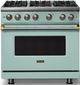 Viking® 5 Series 36" Splash Pro Style Gas (LP) Range with Brushed Brass Trim-0