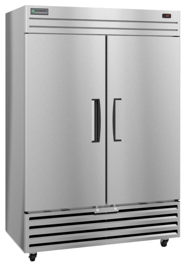 Hoshizaki Economy 55" 38.6 Cu. Ft. Stainless Steel Two Section Energy Star Upright Freezer with Lock-2