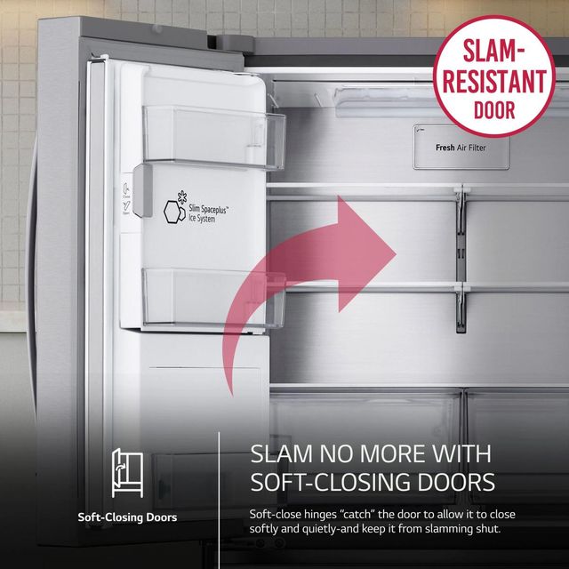 LG 36 in. 28.6 Cu. Ft. PrintProof™ Stainless Steel French Door Refrigerator-2