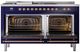 Ilve® Nostalgie II Series 60" Midnight Blue Pro Style Dual Fuel Range-1