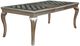 Furniture of America® Amina Glass Top Dining Table with Champagne Legs-0