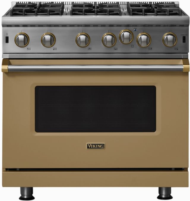Viking® 5 Series 36" Golden Hour Liquid Propane Pro Style Gas Range-0