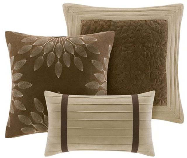 Olliix by Madison Park Natural California King Palmer 7 Piece Comforter Set-1
