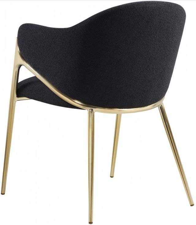 Meridian Furniture Nial Black/Brushed Brass Dining Chair-2