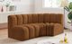 Meridian Furniture Arc 3-Piece Saddle Velvet Sectional-4