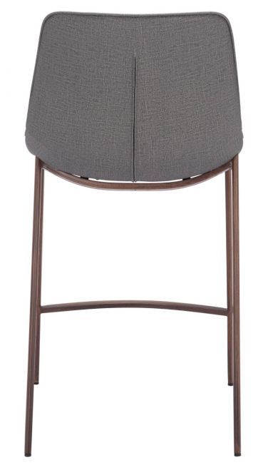 Zuo® Modern Magnus Slate Gray/Walnut Counter Stool-2