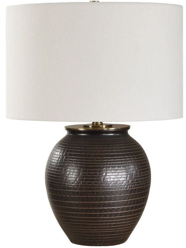 Uttermost® Hawkins Bronze Ribbed Table Lamp-0