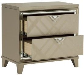 Mazin Furniture Bijou Champagne Nightstand-2