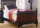 Vaughan-Bassett Cottage Black Twin Slat Poster Bed-0