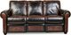Campio Furniture Legacy Leather Wyoming Black/Brown Motion Sofa-1