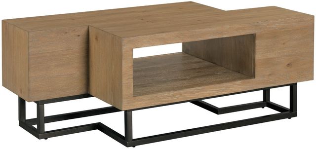 Hammary® Hidden Treasures Brown Coffee Table with Black Base-0