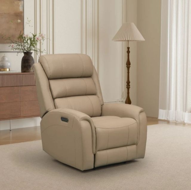 BarcaLounger® Monterey Tucker Taupe Leather Power Recliner-2