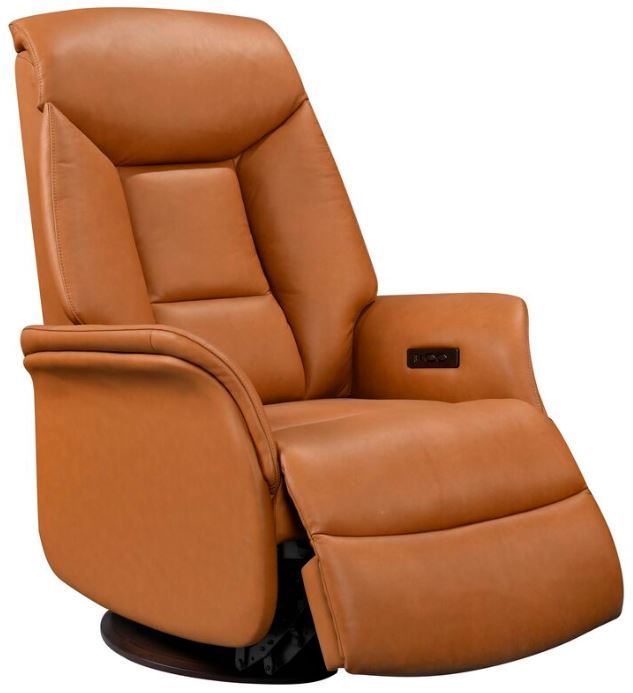 Leather Italia™ Royce Victor Camel Power Swivel Glider Recliner-0