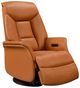 Leather Italia™ Royce Victor Camel Power Swivel Glider Recliner-0