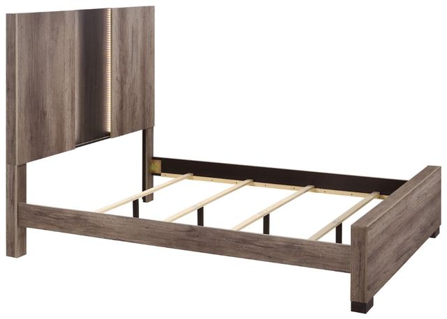 Crown Mark Rangley Brown/Gray King Panel Bed-2