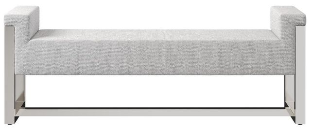 Bernhardt Stratum Gray/Polished Nickel Bench-3