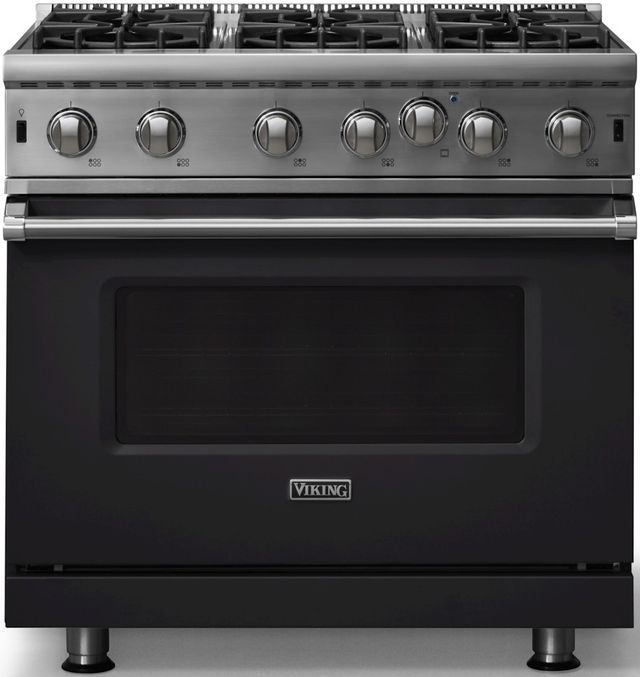 Viking® 5 Series 36" Onyx Pro Style Natural Gas Range-0