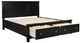 Signature Design by Ashley® Lanolee Black Full Panel Storage Bed-1