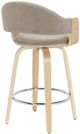 Armen Living Daxton 4-Piece Oak/Vintage Taupe Counter Stool Set-3