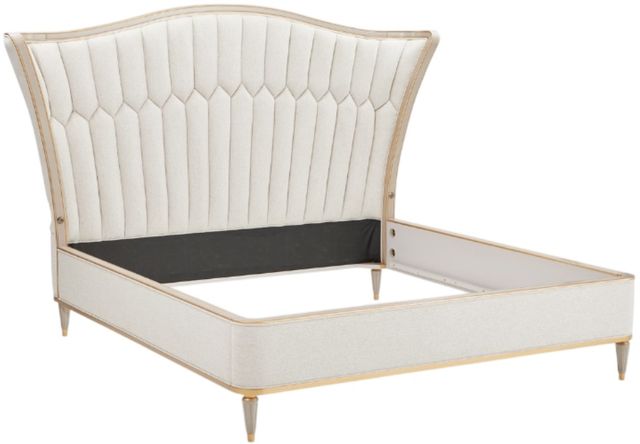 Michael Amini® St. Charles Dove Gray Eastern King Platform Bed-2