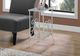 Monarch Specialties Inc. Silver Metal 30" Accent Table with Tempered Glass Top -1