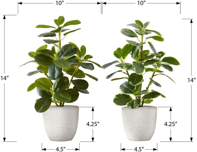 Monarch Specialties Inc. 2-piece 14" Artificial Plant with Pot-2