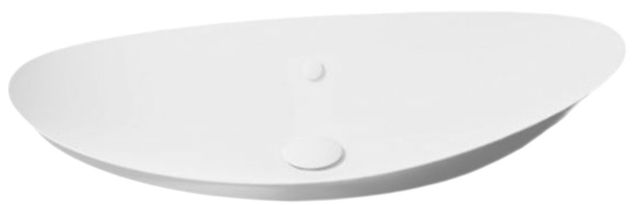 Kohler Veil™ White 38.5" Oval Vessel Bathroom Sink-4