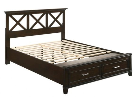 Bernards Nova II Cherry Queen Panel Storage Bed-0