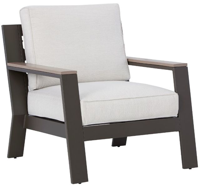Signature Design by Ashley® Tropicava 4-Piece Taupe/White Outdoor Conversation Set-2
