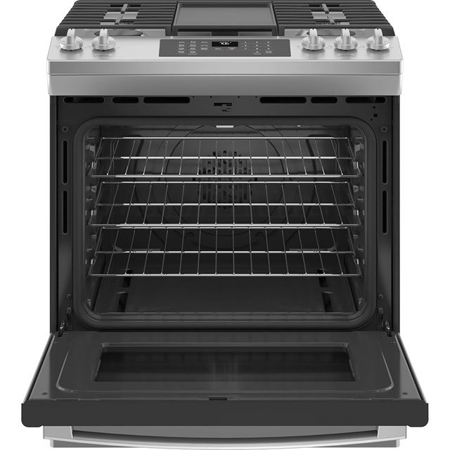 GE® 30" Stainless Steel Slide In Gas Range-2
