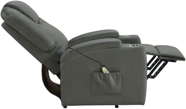 Coaster® Armstrong Gray Upholstered Power Recliner with Lift and Massage-3