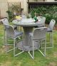 Furniture of America® Cyprus Gray Aluminum/Faux Wicker Outdoor Bar Table-1