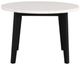 Furniture of America® Sabro White Round Dining Table with Black Base-4